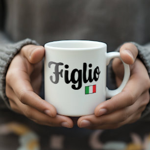 Figlio Italiensk Flagga Mugg - Italiensk Son Prese