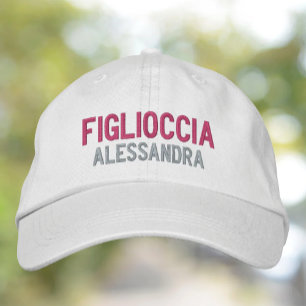 Figlioccia (guddotters) personlig broderad keps