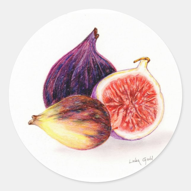 Figs Sticker Runt Klistermärke (Framsida)