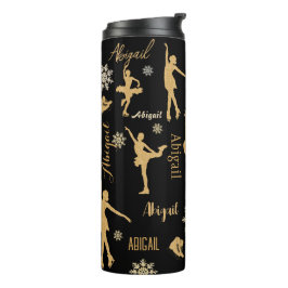 ’Figue Skating’ golden personlig silhouttes Mugg