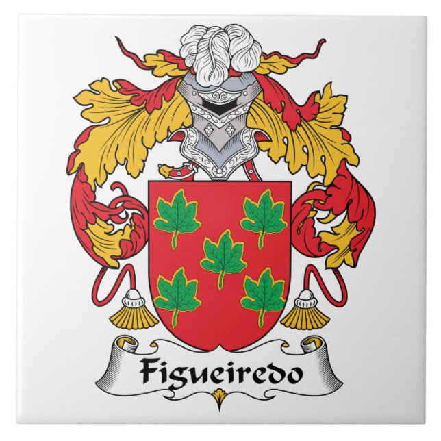 Figueiredo familjvapensköld kakelplatta (Framsidan)