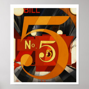 Figur 5 i Guld av Charles Demuth Poster