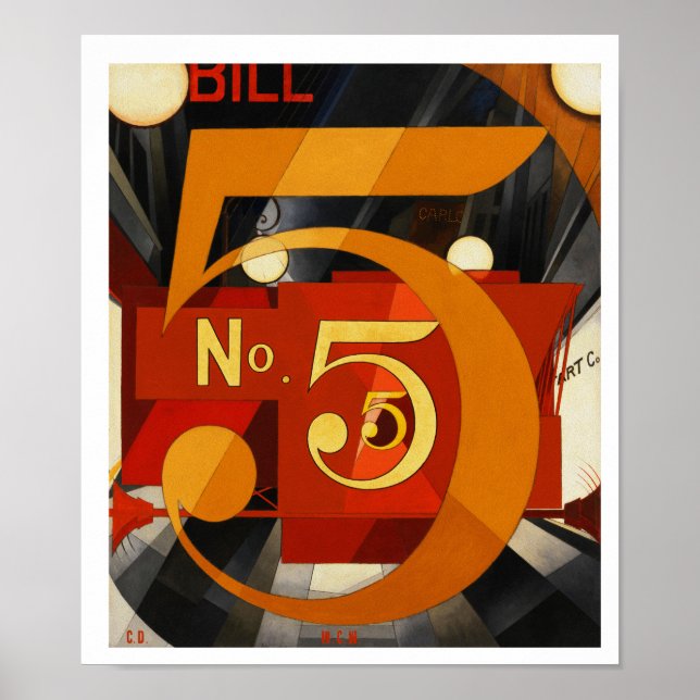 Figur 5 i Guld av Charles Demuth Poster (Framsidan)