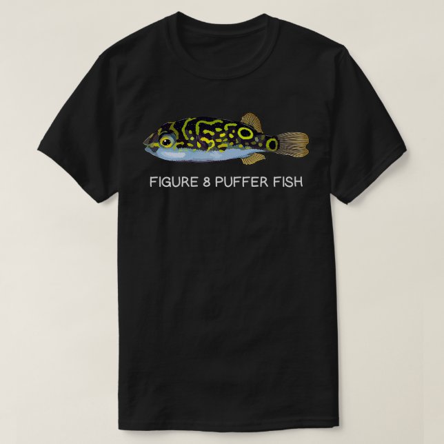 Figur 8 Puffer Fish Freshwater Aquarium Fish T Shirt (Design framsida)