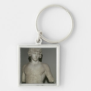 Figur av Antinous, efter ANNONS 130 Fyrkantig Silverfärgad Nyckelring