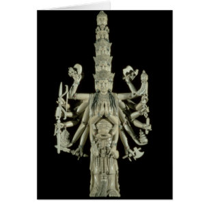 Figur av den hinduiska gudinnan Kali Hälsningskort