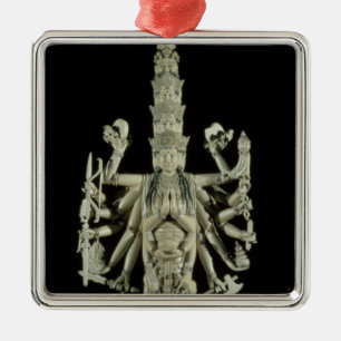 Figur av den hinduiska gudinnan Kali Julgransprydnad Metall