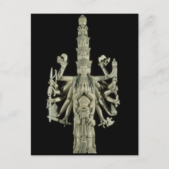 Figur av den hinduiska gudinnan Kali Vykort (Framsida)