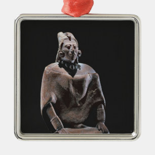 Figur av den mayan placerade kungen, från julgransprydnad metall