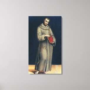 Figur av en Franciscan munk Canvastryck