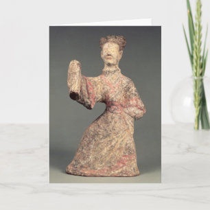 Figur av en male dansare, gravartefact helgkort