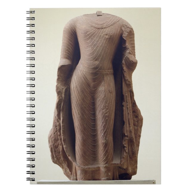 Figur av en stå Buddha, Jamalpur, beträffande Anteckningsbok (Framsidan)