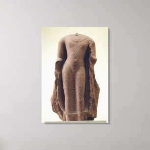 Figur av en stå Buddha, Jamalpur, beträffande Canvastryck