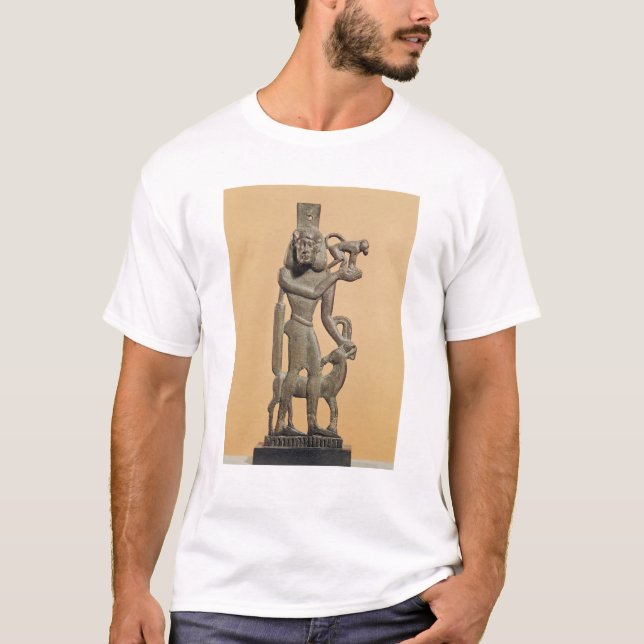 Figur av ett maninnehav en apa tröja (Framsida)