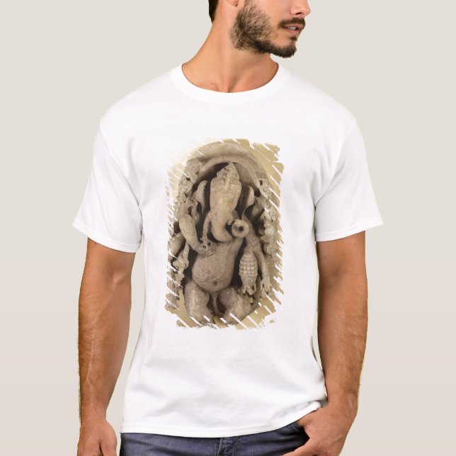 Figur av Ganapati, Chandella dynasti (sandsten) Tee (Framsida)