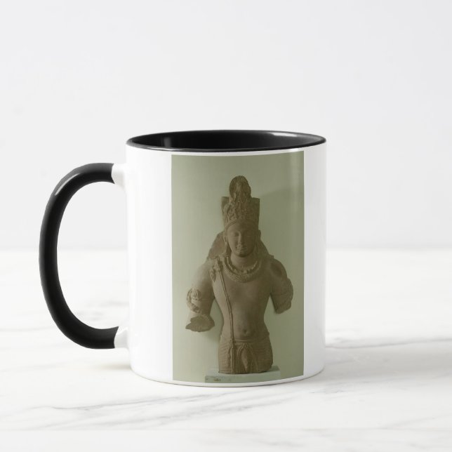 Figur av Lord Vishnu, Mathura (röd sandsten) Mugg (Vänster)