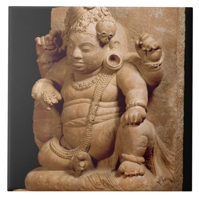 Figur av Siva som Vamana, röd Mansar Maharashtra ( Kakelplatta (Framsidan)