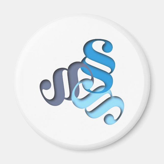 Figur Buchstabe paragraph shape letter Magnet (Framsidan)