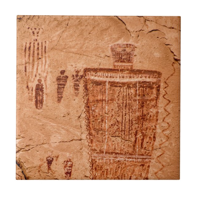 Figur för galleri för hästskokanjon underbar kakelplatta (Framsidan)