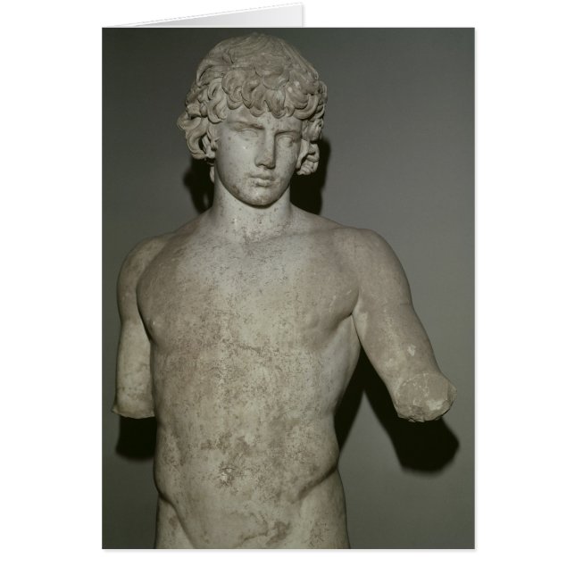 Figur i Antinous, efter 130 AD Hälsningskort (Framsidan)