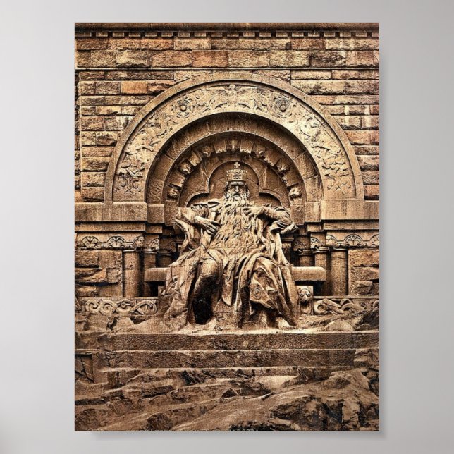 Figur i Barbarossa, Kyffhauser och Monument, Thu Poster (Framsidan)