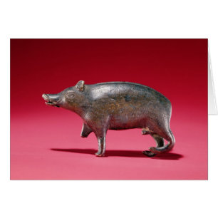 Figur i en Boar Hälsningskort