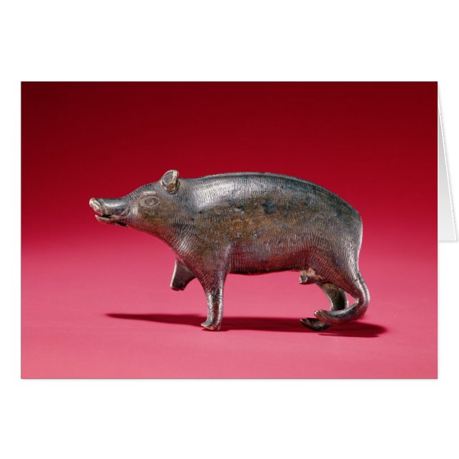 Figur i en Boar Hälsningskort (Framsidan Horizontal)