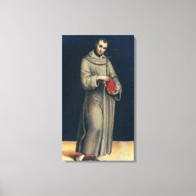 Figur i ett franciskland Munk Canvastryck (Framsida)