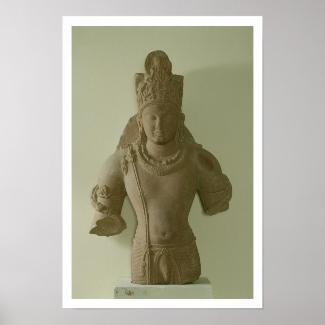 Figur i Lord Vishnu, Mathura (röd sandsten) Poster (Framsidan)