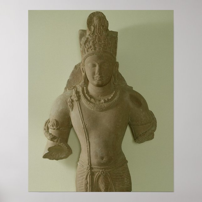 Figur i Lord Vishnu, Mathura (röd sandsten) Poster (Framsidan)
