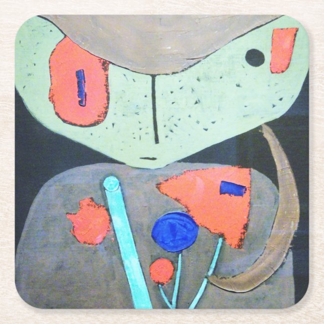 Figur i Orientalteatern, Paul Klee Underlägg Papper Kvadrat (Framsidan)