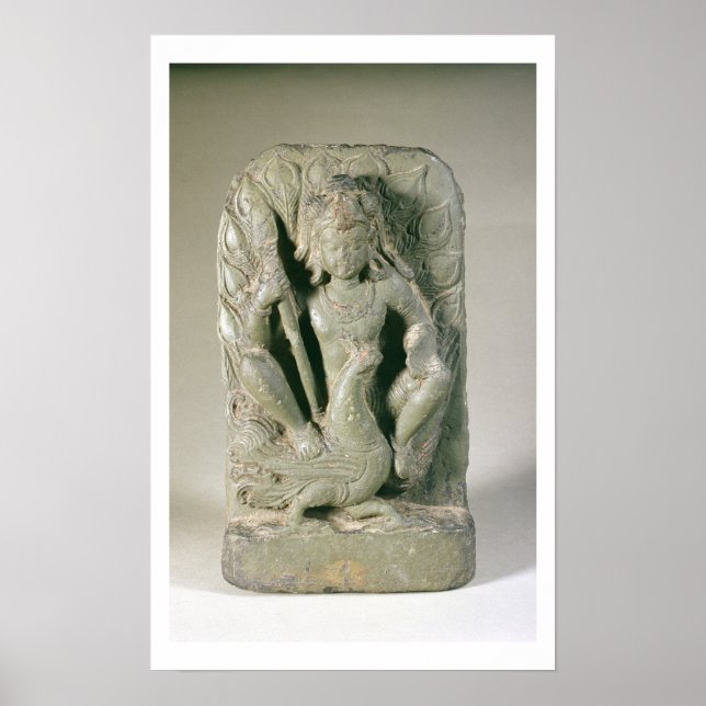 Figur i Skanda med sin påk, Punjab Backe (s Poster (Framsidan)