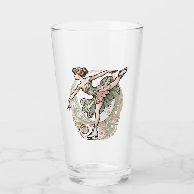 Figur Ice Skater Glass Kopp Gift (Framsida)