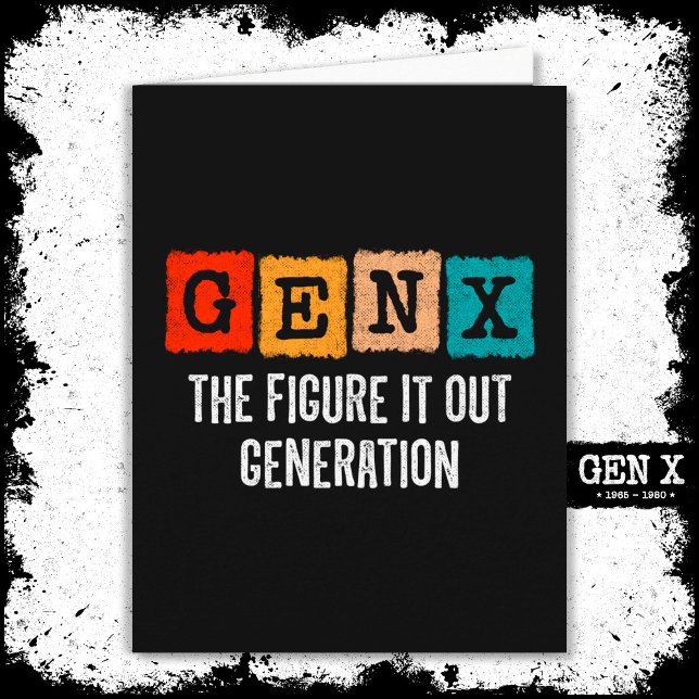 Figur IT Out Generation X Gen Xer Funny Gen X Kort (Skapare uppladdad)