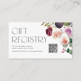 Figur och Berry Fall Baby Shower QR-kodregister Tilläggskort