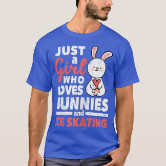 Figur Skater bara en flicka som Kärlek Bunnies och T Shirt
