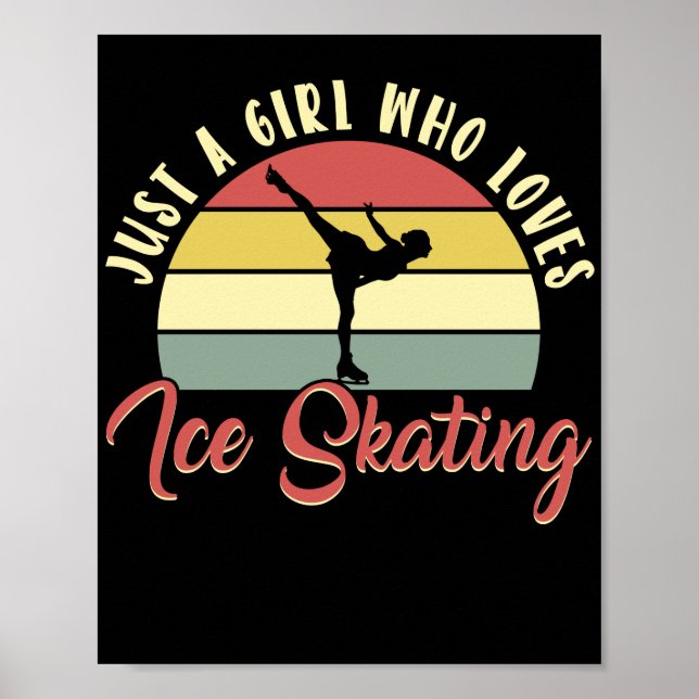 Figur Skater bara en flicka som Kärlek Ice Sking Poster (Framsidan)