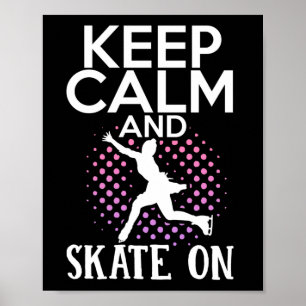 Figur Skater Behålla Lugn och hud på isskal Poster