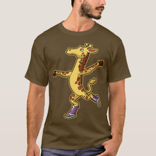 Figur Skater Giraffe Ice Skating Skate Winter Spo T Shirt
