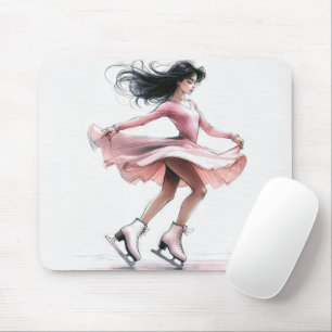 Figur Skater Girl with Ice Skates Musmatta