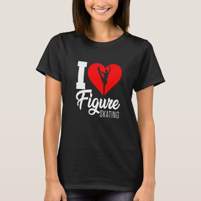 Figur Skater Ice Skate Skate Team 2 T Shirt (Framsida)