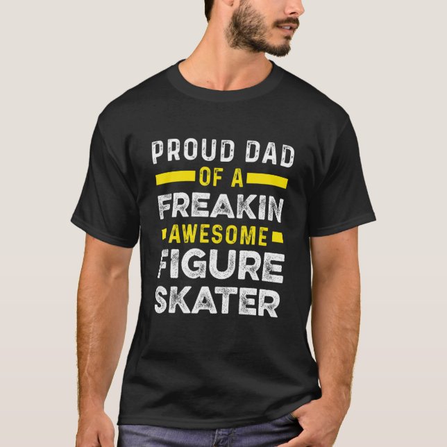 Figur Skater Ice Skating Skate Team T Shirt (Framsida)