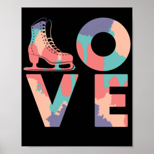 Figur Skater Kärlek Ice Skating Poster