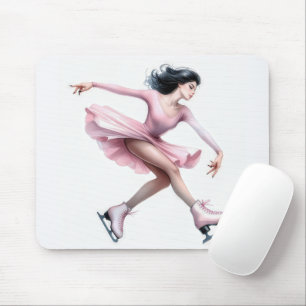 Figur Skater med Rosa isskiffer Musmatta