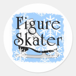 Figur Skater Runt Klistermärke