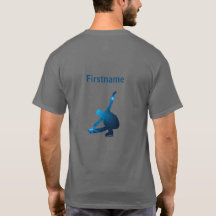 Figur skater T-Shirt - Blå stjärna Kant
