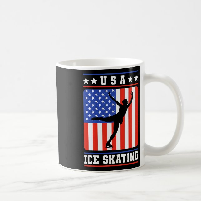 Figur Skater Usa Ice Skating Kaffemugg (Höger)