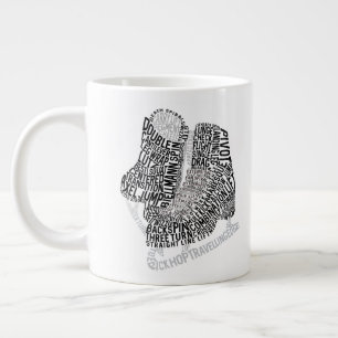 Figur Skates Ord Art Ice Skating Jumbo Mugg