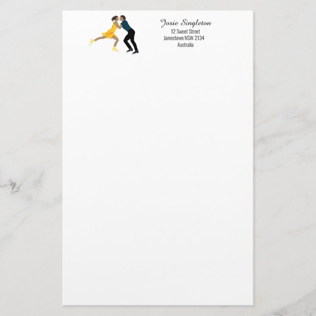 Figur Skating Brevpapper (Framsida)