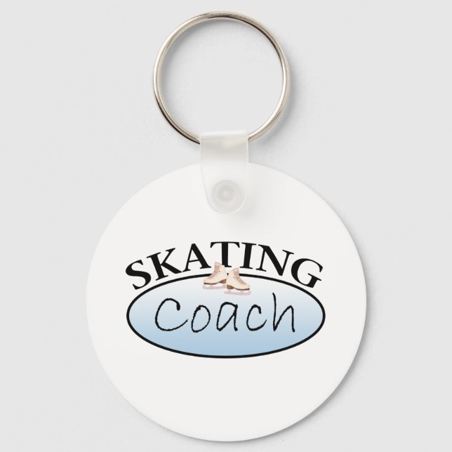 Figur Skating Coach Nyckelring (Framsida)